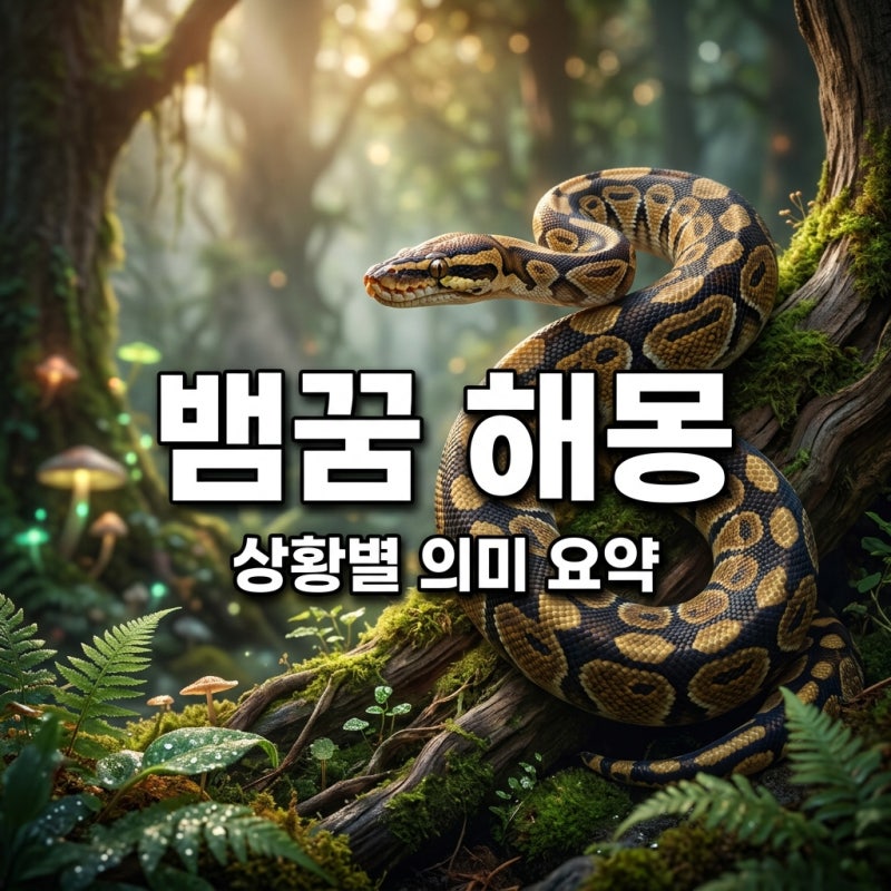 뱀꿈 해몽 상황별 의미 정리 길몽과 흉몽 구분하는 방법