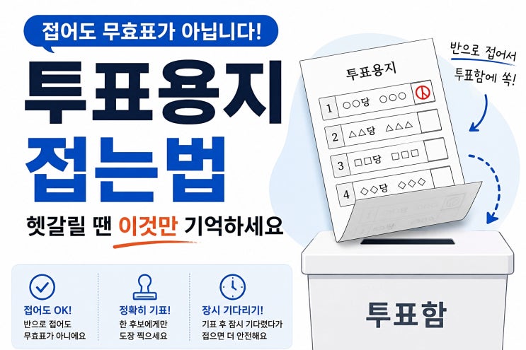  투표용지 접는법 접어도 되는지 아직도 헷갈린다면