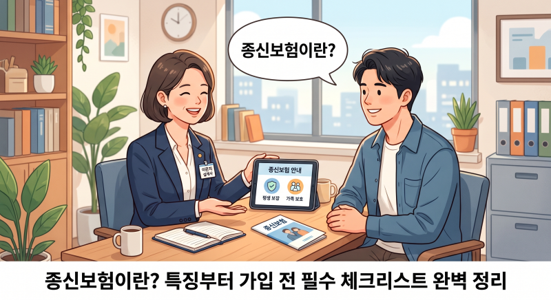종신보험이란? 특징부터 가입 전 필수 체크리스트 완벽 정리
