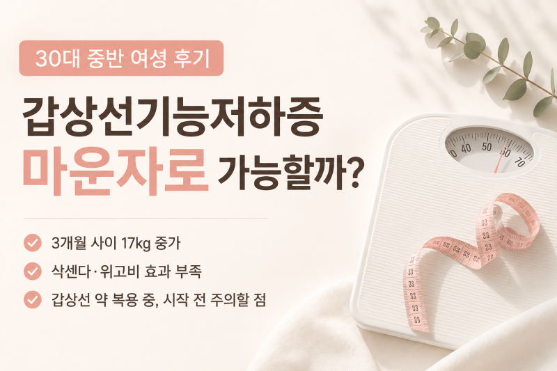 갑상선기능저하증 마운자로 후기｜30대 중반 여성이 시작 전 확인한 것