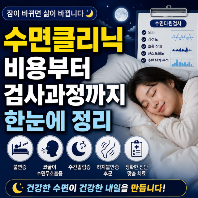 수면클리닉 비용부터 검사과정까지 한눈에 정리