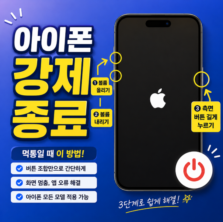 아이폰 멈췄을 때 강제 재부팅 방법 총정리! 기종별 완벽 해결