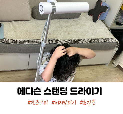 에디슨 플러스 핸즈프리 스탠딩 드라이기 아이 스스로 머리말리기 시작!