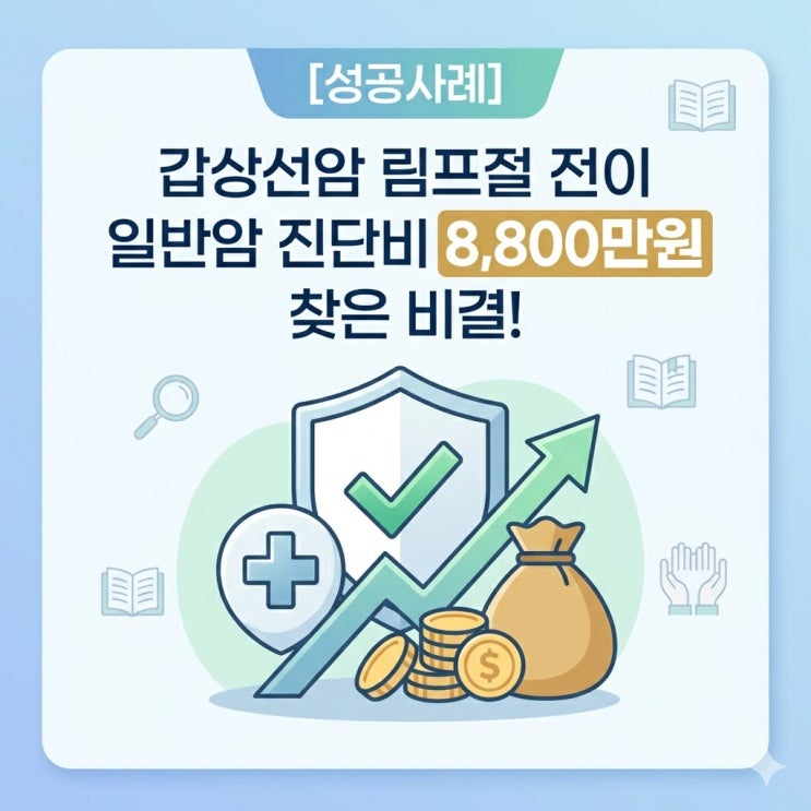  갑상선암 림프절 전이, 일반암 진단비 8,800만 원 찾은 비결
