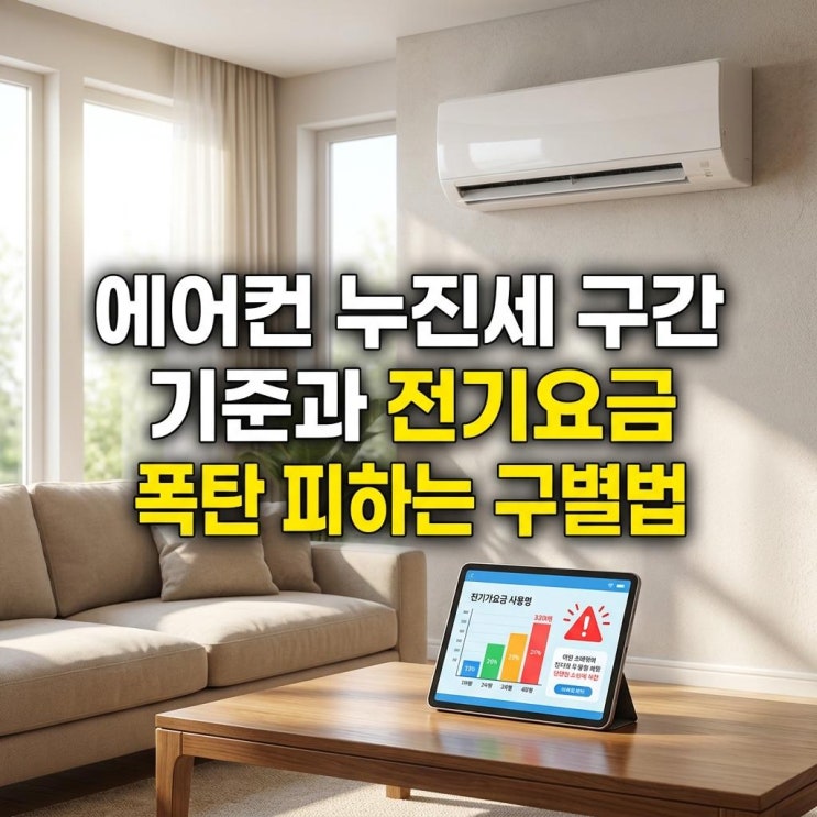  에어컨 누진세 구간 기준과 전기요금 폭탄 피하는 구별법
