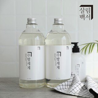  1+1 살림백서 주방세제 1L 청귤향 - 천연 유래 대용량 설거지