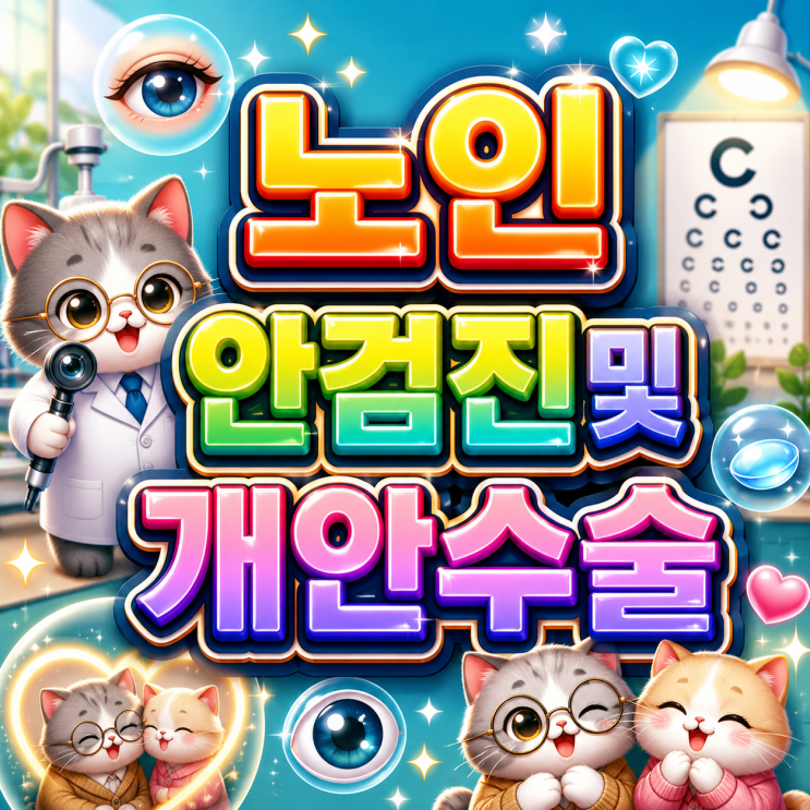  2026 노인안검진및개안수술 지원금 최대 본인부담금 전액 혜택 꼭 확인하세요!
