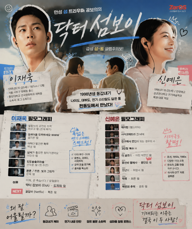 닥터 섬보이 이재욱 신예은 프로필 필모그래피, 환혼 장욱과 더글로리 연진이의 미친 변신 (9....