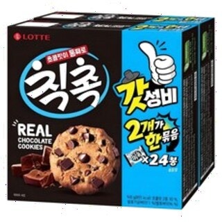  롯데웰푸드 칙촉 168g 2개 - 바삭한 식감의 정석 홈카페 디저트 권장