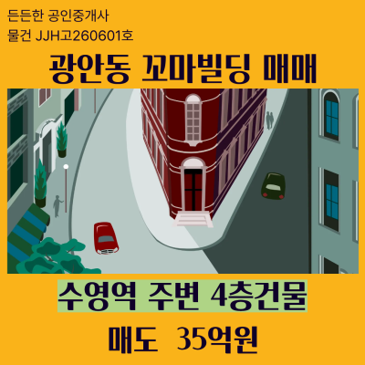 광안동 꼬마빌딩 매매 수영역주변 월 임대소득 570만원 반경1킬로미터 광안리해수욕장