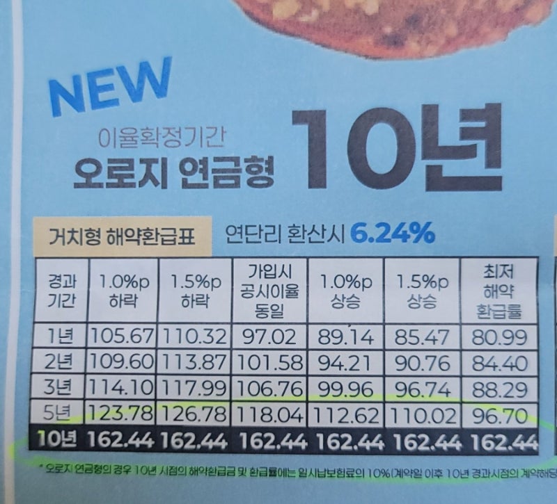 (광고아님) MetLife 달러연금보험(무배당) 공부내용- 오로지연금형 10년