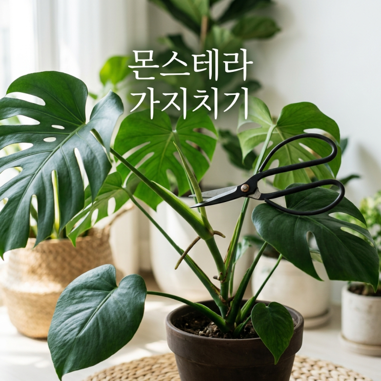  천장까지 웃자란 몬스테라 가지치기, 자르는 위치·시기와 번식법 한눈에