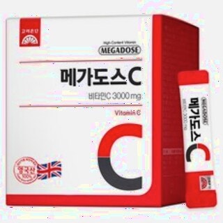  메가도스 비타민C 3000mg 180g 1개 - 고함량 일일 영양제 권장