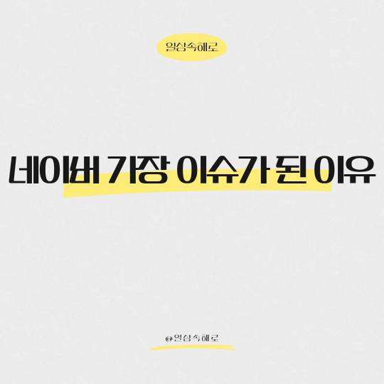  네이버 이슈 정리 국방 AI의 도약인가, 검색 점유율의 위기인가