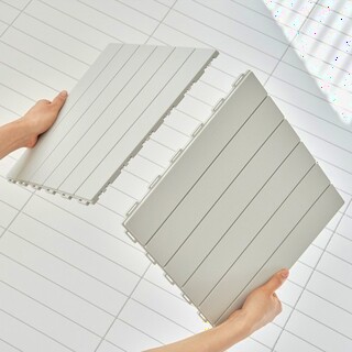  버디 일체형 데크타일 9P - 베란다 현관 셀프 DIY 바닥재