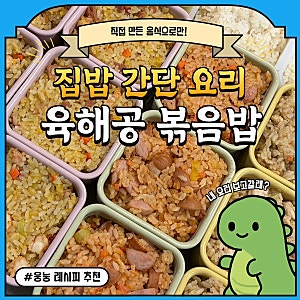 [레시피|메뉴추천]도시락 밀프랩 냉동 새우, 닭가슴살, 소세지 볶음밥 간단 레시피