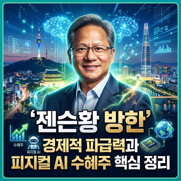  젠슨황 방한 경제적 파급력과 피지컬 AI 수혜주 핵심 정리