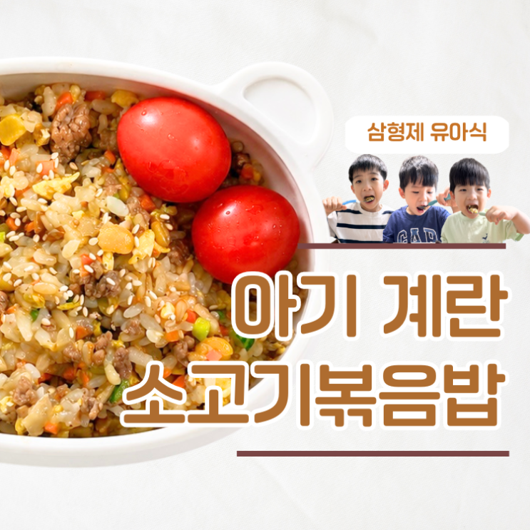  아기 소고기볶음밥 레시피 저장각 메뉴 한그릇 유아식 추천