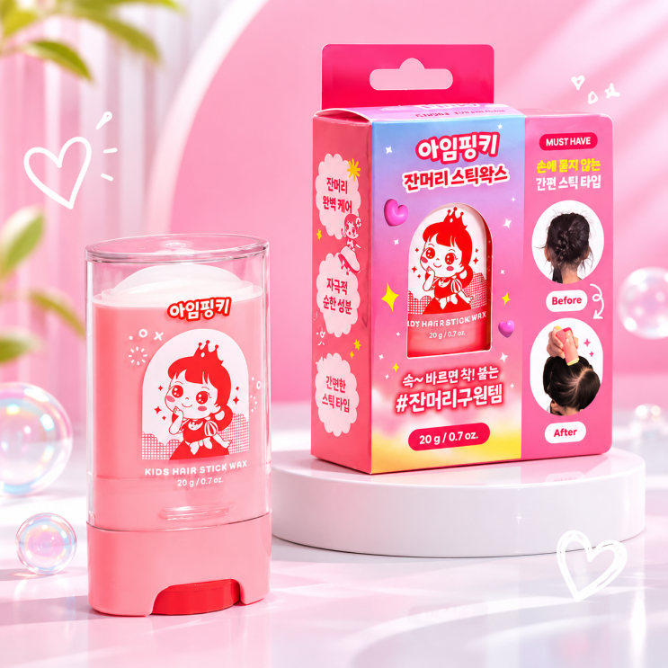  유아 잔머리 픽서, 아임핑키 잔머리 스틱 왁스