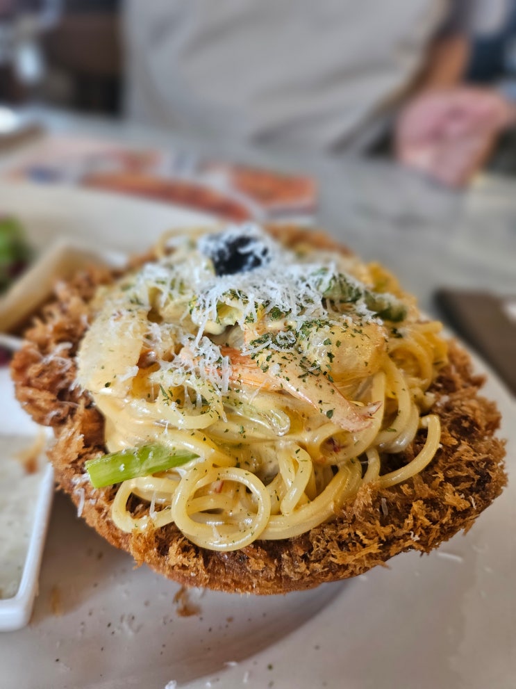  [광주 용봉동 맛집] 돈까스만드는남자, 파스타를 품은 역대급 비주얼 왕돈까스 후기
