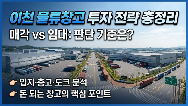  이천 창고·물류창고 매도·임대 전략 완전 분석｜수익 극대화 핵심 가이드