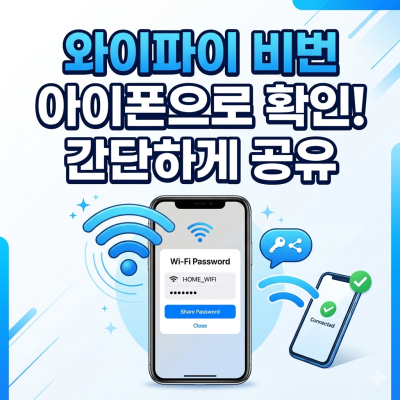 아이폰 와이파이 비번 공유 및 확인 방법, 10초 만에 핸드폰으로 해결하기