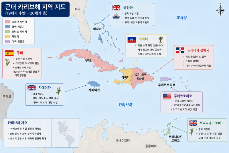 [근대] 카리브해지역: 쿠바·아이티·도미니카공화국·자메이카