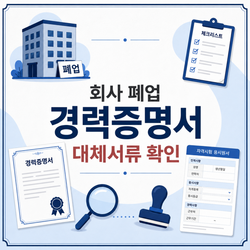산업안전기사 경력증명서 회사 폐업하면 어떻게 하나