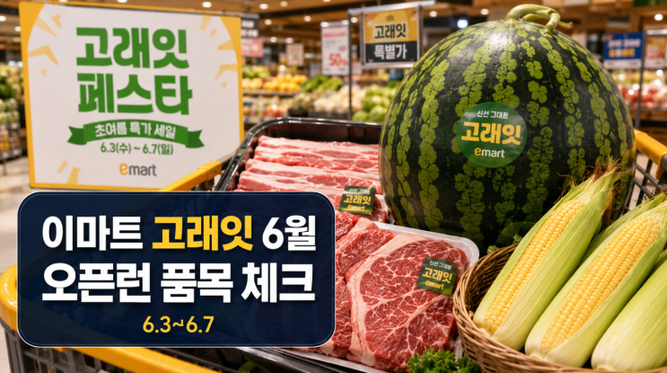  이마트 고래잇 6월 행사, 오픈런 품목과 주의점
