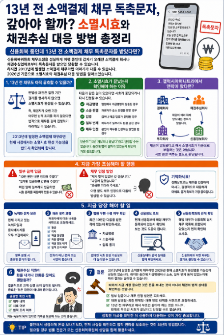 13년 전 소액결제 채무 독촉, 갚기 전 반드시 확인해야 할 3가지