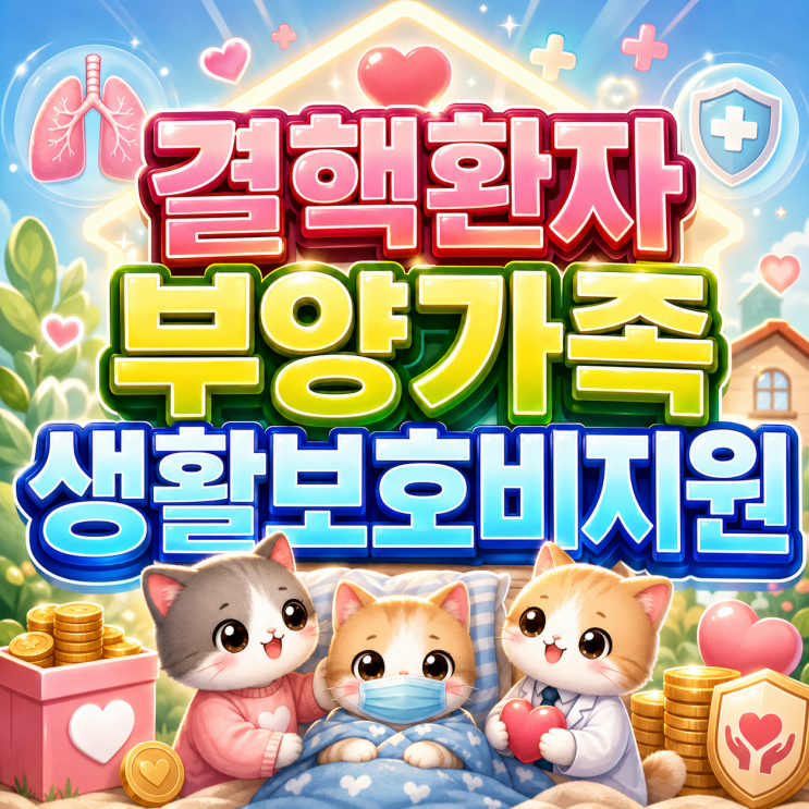  2026 입원격리치료명령결핵환자부양가족생활보호비지원 월 최대 335만1791원 생계 혜택!