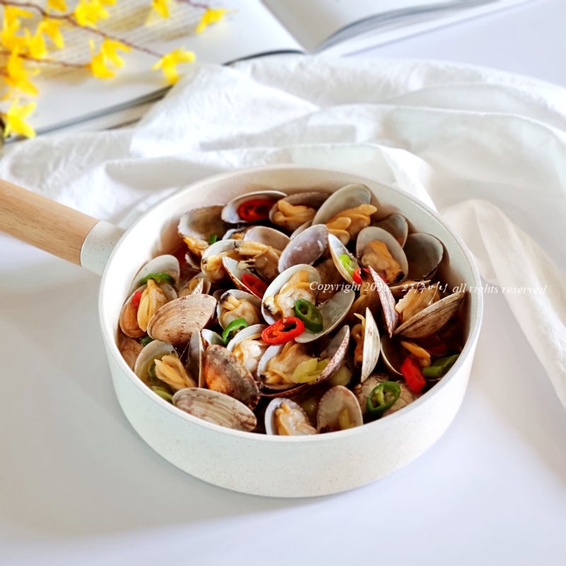 바지락술찜 레시피 소주안주 추천 바지락요리 조개술찜