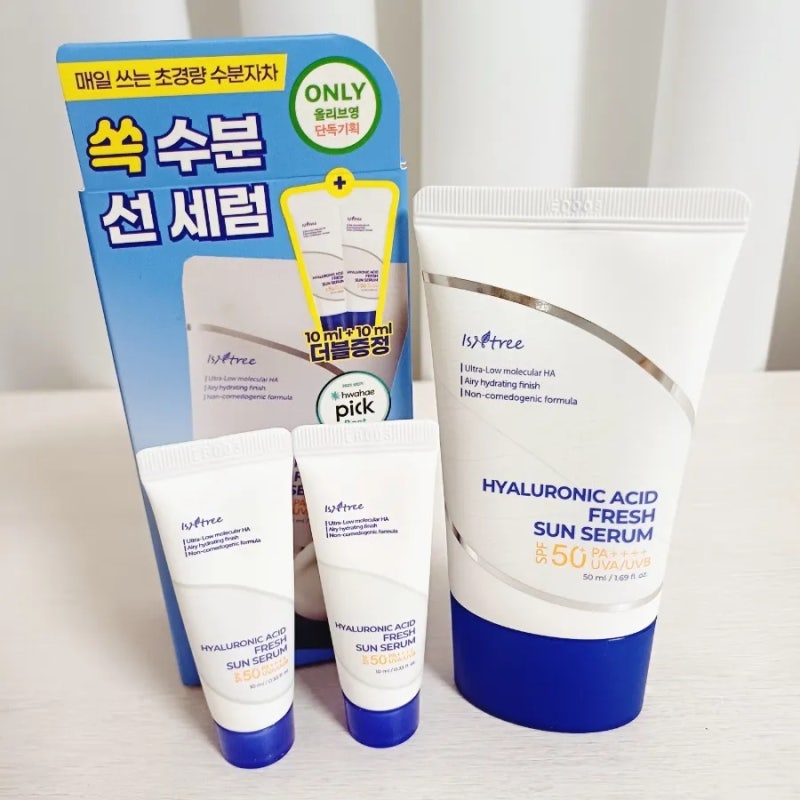 [이즈앤트리] 히알루론산 프레쉬 선 세럼 (여름 선크림 추천)