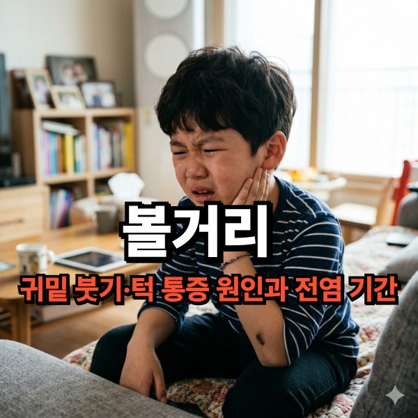 볼거리 초기증상 귀밑 붓기·턱 통증 원인과 전염 기간