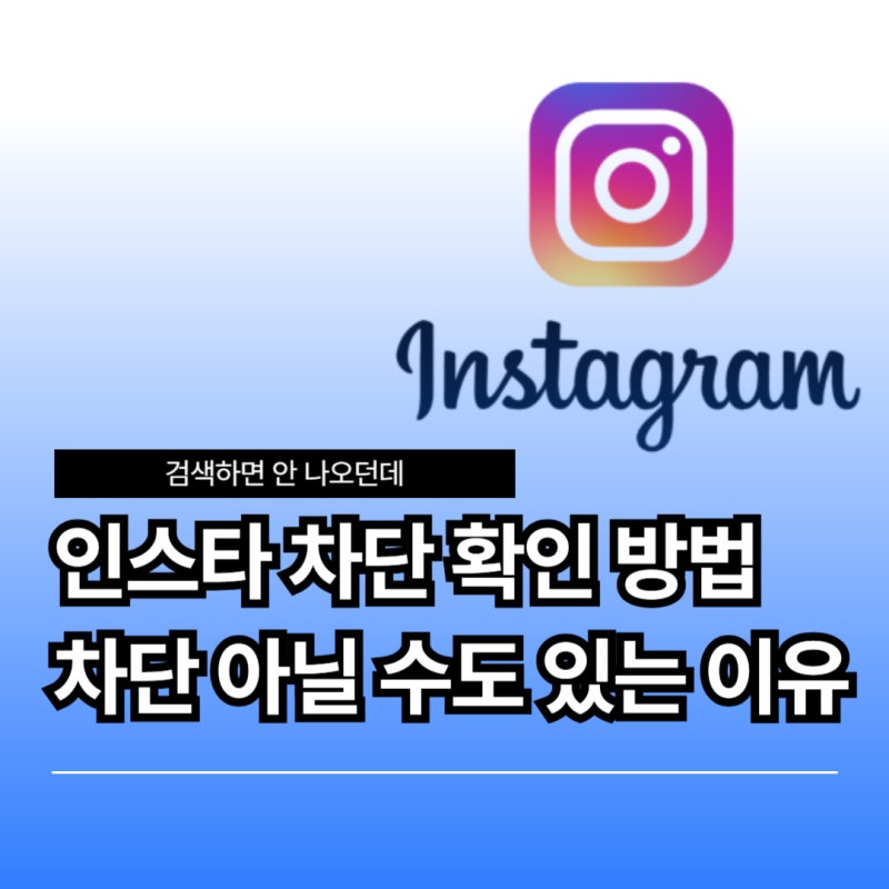 인스타 차단 확인 방법, 디엠·프로필로 1분 만에 (비활성화 구분)