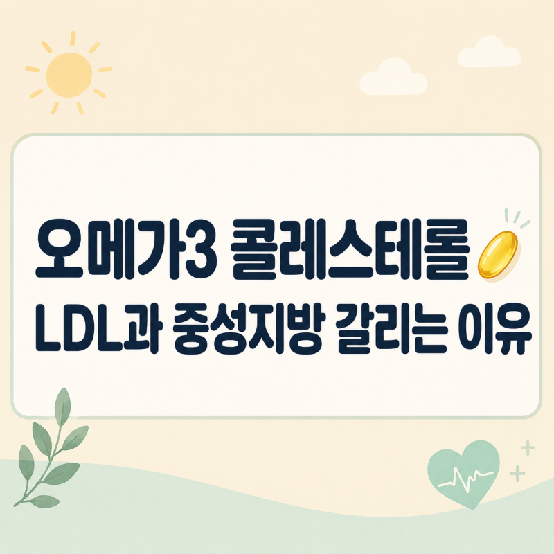 오메가3 콜레스테롤, LDL과 중성지방 갈리는 이유
