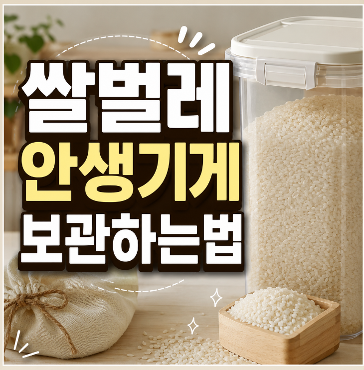 쌀벌레 안생기게 보관하는법 및 생기는 이유 퇴치제 활용 팁 (+없애는법)