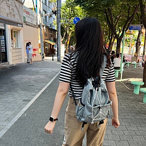 [내돈내산] 로우로우 스트링 미니 백팩 763 그레이(사이즈, 색상)