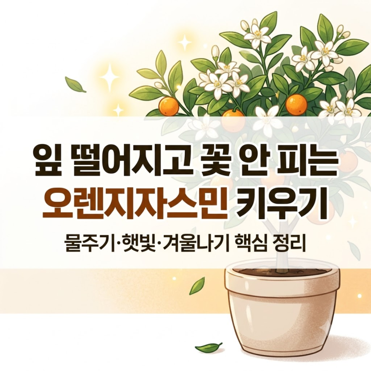  오렌지자스민 키우기 | 물주기·햇빛·겨울나기 핵심 정리