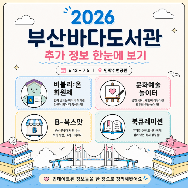  부산바다도서관 200% 즐기는 법 | 회원제부터 프로그램, B-북스팟, 북큐레이션 추천도서까지 꼼꼼 정리