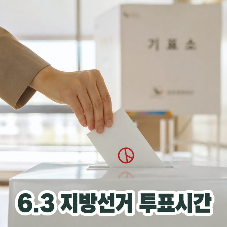  6.3 지방선거 투표시간 사전투표 시간과 방법 정리