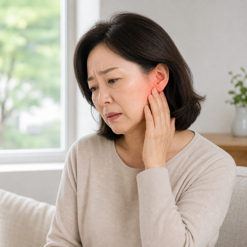 오른쪽 귀 통증, 턱까지 찌릿하면 귀만 볼 일은 아닙니다