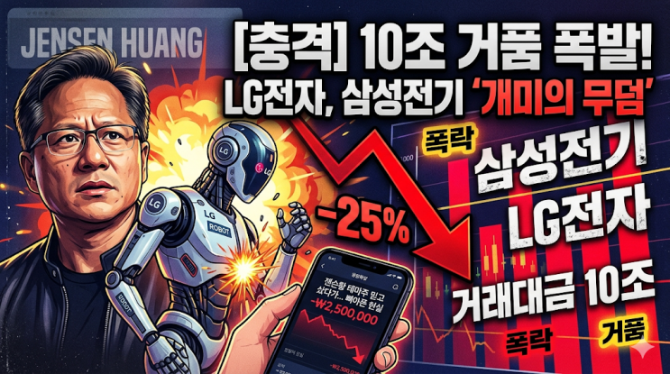  삼성전기 LG전자 주가 폭락, 젠슨황 테마주 10조 물린 현실 후기