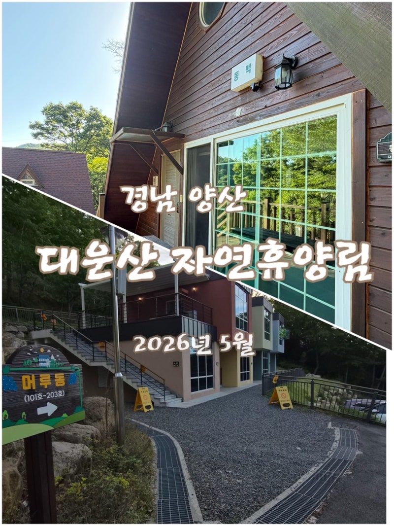 경남 양산 대운산 자연휴양림 머루동 103호 & 숲속의 집 동백