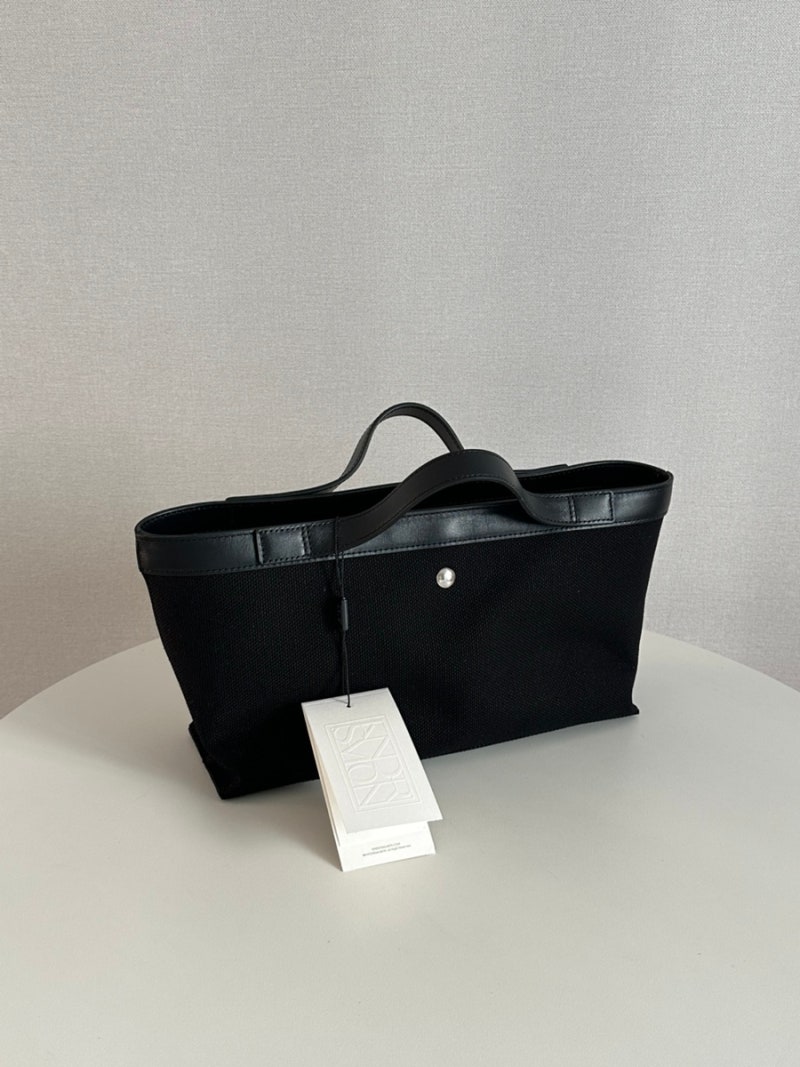 킨더살몬 포셀 캔버스 도트백 스몰 Posell Canvas Tote Bag Black
