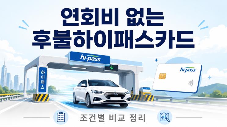  연회비 없는 후불하이패스카드 진짜 있을까? 조건별 비교 정리