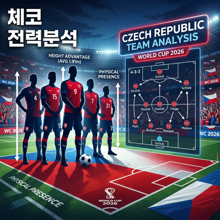 체코 축구 전력분석｜6월 12일 한국 첫 상대, 장신 군단 약점은 후반 체력이라네