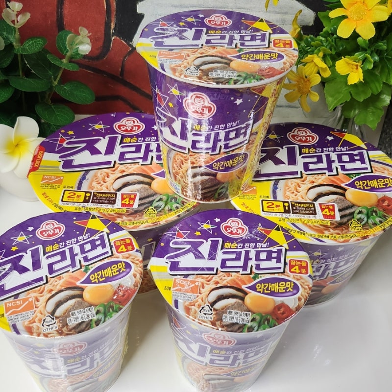 맛있는 진라면약간매운맛 진약매컵라면으로 즐기기