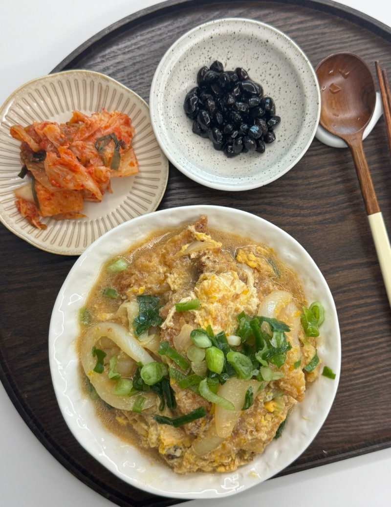 쯔유없이 초간단 가츠동 만들기 맛있는 돈까스 덮밥 레시피