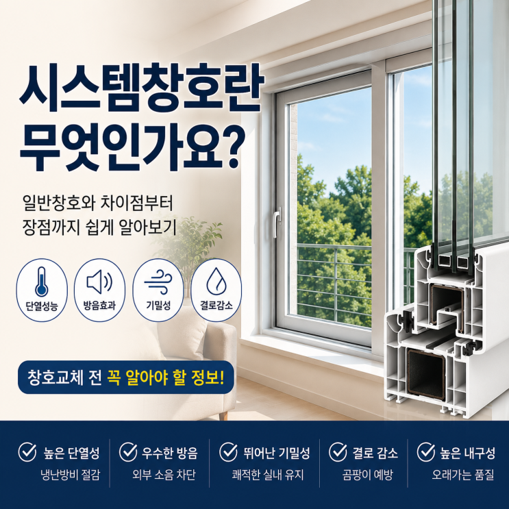  시스템창호란 무엇인가요? 일반창호와 차이점부터 장점까지 쉽게 알아보기